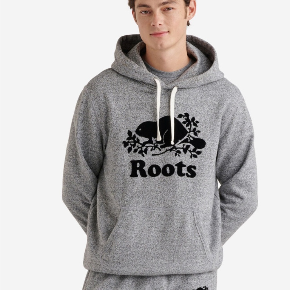 Roots Men's Salt & Pepprr Gray Hoodie